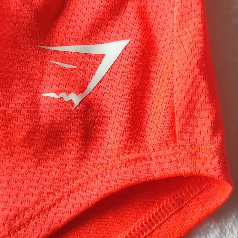Gymshark Training Mesh Shorts Orange Florescent Pink Large